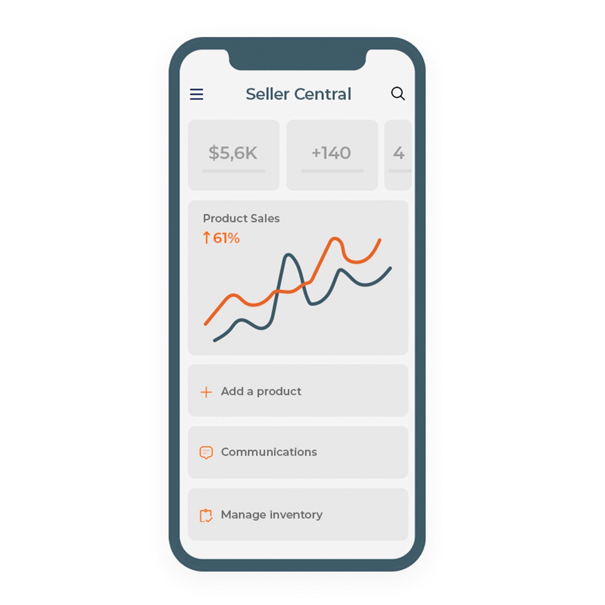 amazon seller central dashboard on mobile